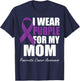 I Wear Purple For My Mom Pancreatic Cancer Awareness T-Shirt - T-Shirt | Navy