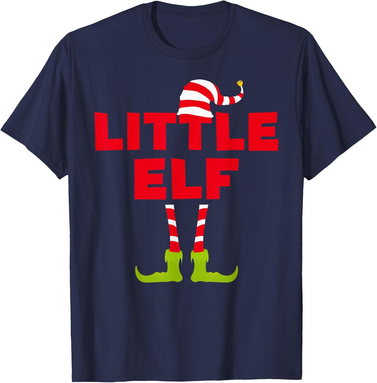 Little Elf Funny Matching Christmas Elf Shirt T-Shirt - T-Shirt | Navy