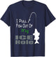 Walleye Fishing T Shirt Gift Funny Icehole Icefishing T-Shirt - T-Shirt | Navy