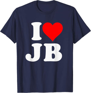 I Love JB Heart Gift T-Shirt - T-Shirt | Navy