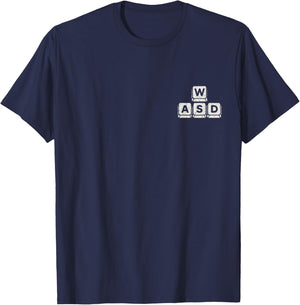 Funny WASD PC Gamer Keyboard Gaming Gift T-Shirt - T-Shirt | Navy