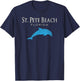 Vintage St. Pete Beach FL Dolphin T Shirt T-Shirt - T-Shirt | Navy