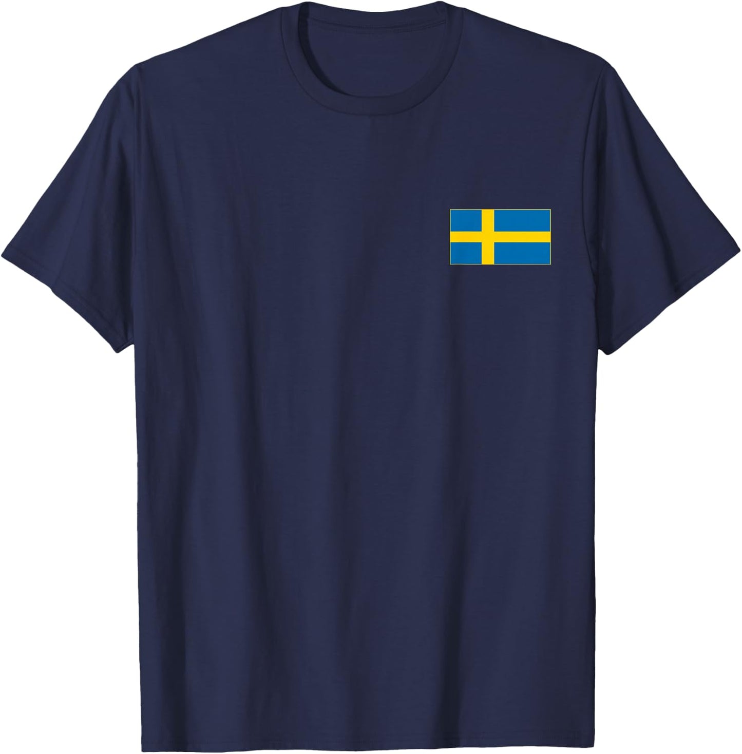 Sweden Flag Sverige Swedish Flags Women Men T-Shirt - T-Shirt | Navy