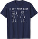 I got your back T Shirt - Cool funny Stick Figures gift T-Shirt - T-Shirt | Navy