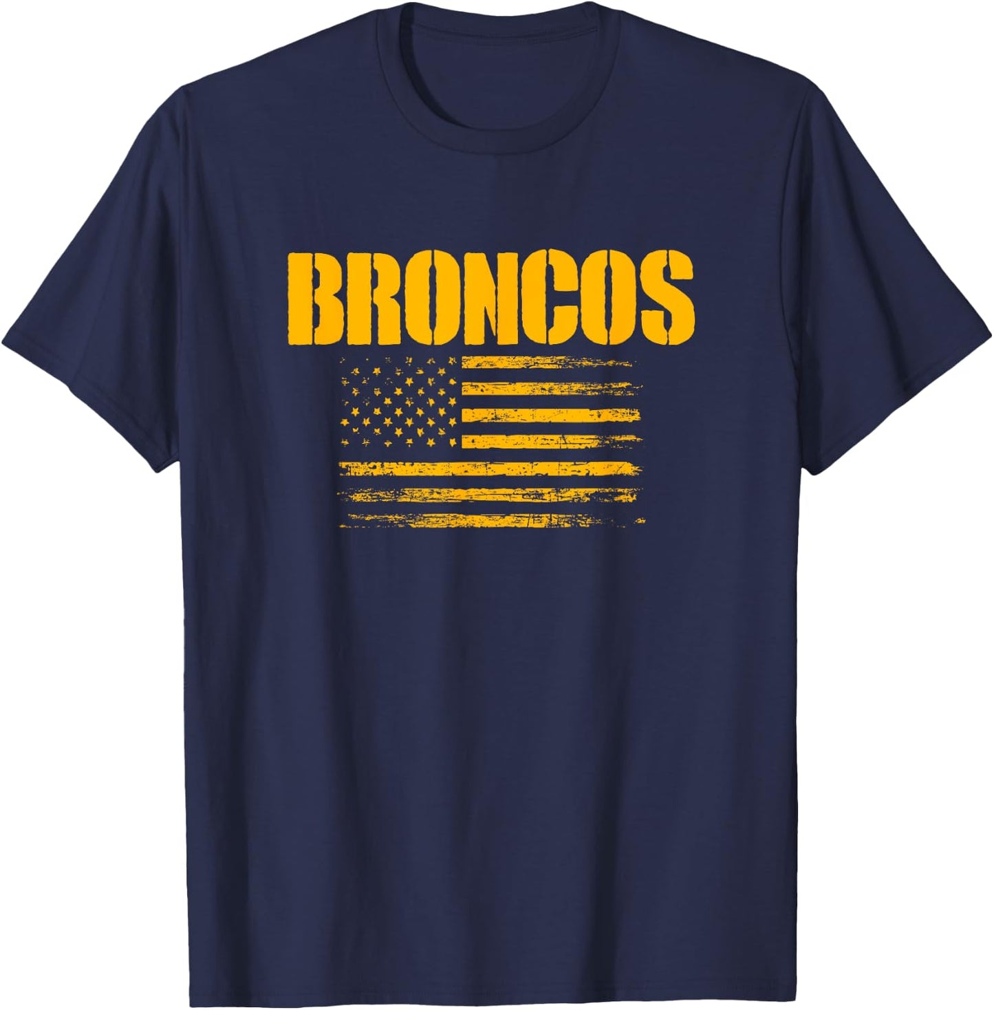 Spring Hill Broncos USA Flag Pride T-Shirt - T-Shirt | Navy