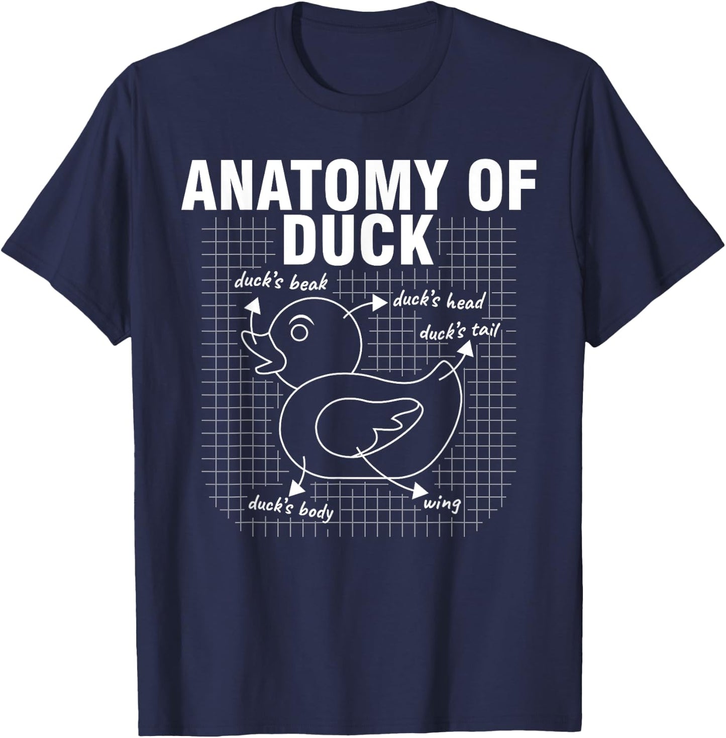 Rubber Duck Anatomy Quack Duckie T-Shirt - T-Shirt | Navy