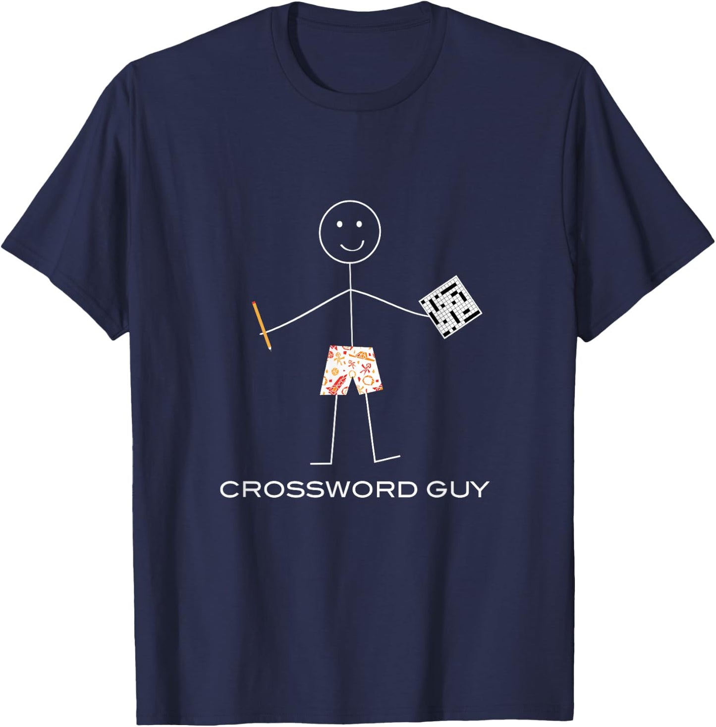 Funny Crossword Puzzle, Boys Game Gifts T-Shirt - T-Shirt | Navy