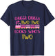 Chugga Chugga Two Two Kids Birthday Shirt Train Birthday T-Shirt - T-Shirt | Navy