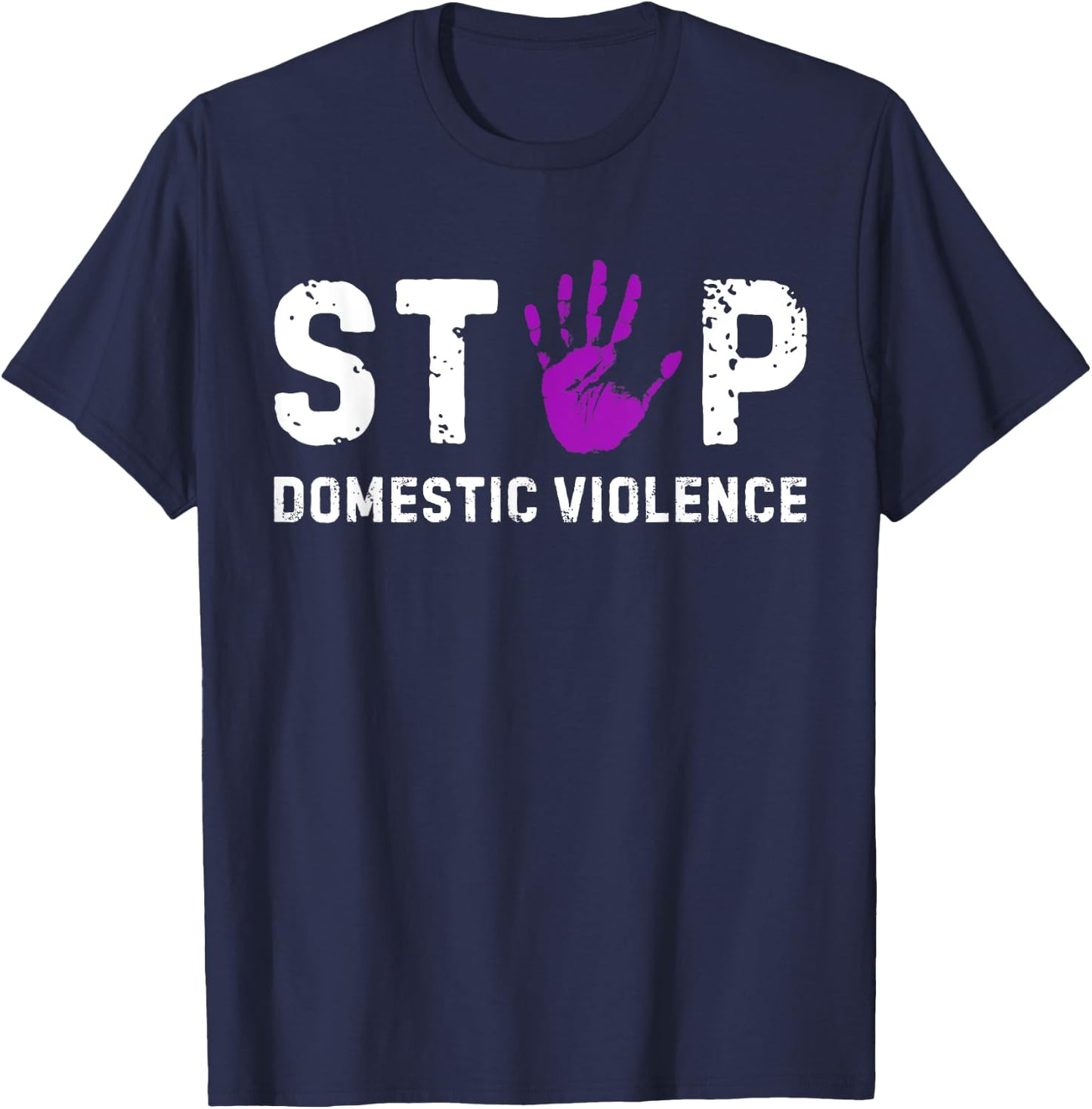 Stop Domestic Violence Awareness Survivor Gift T-Shirt - T-Shirt | Navy