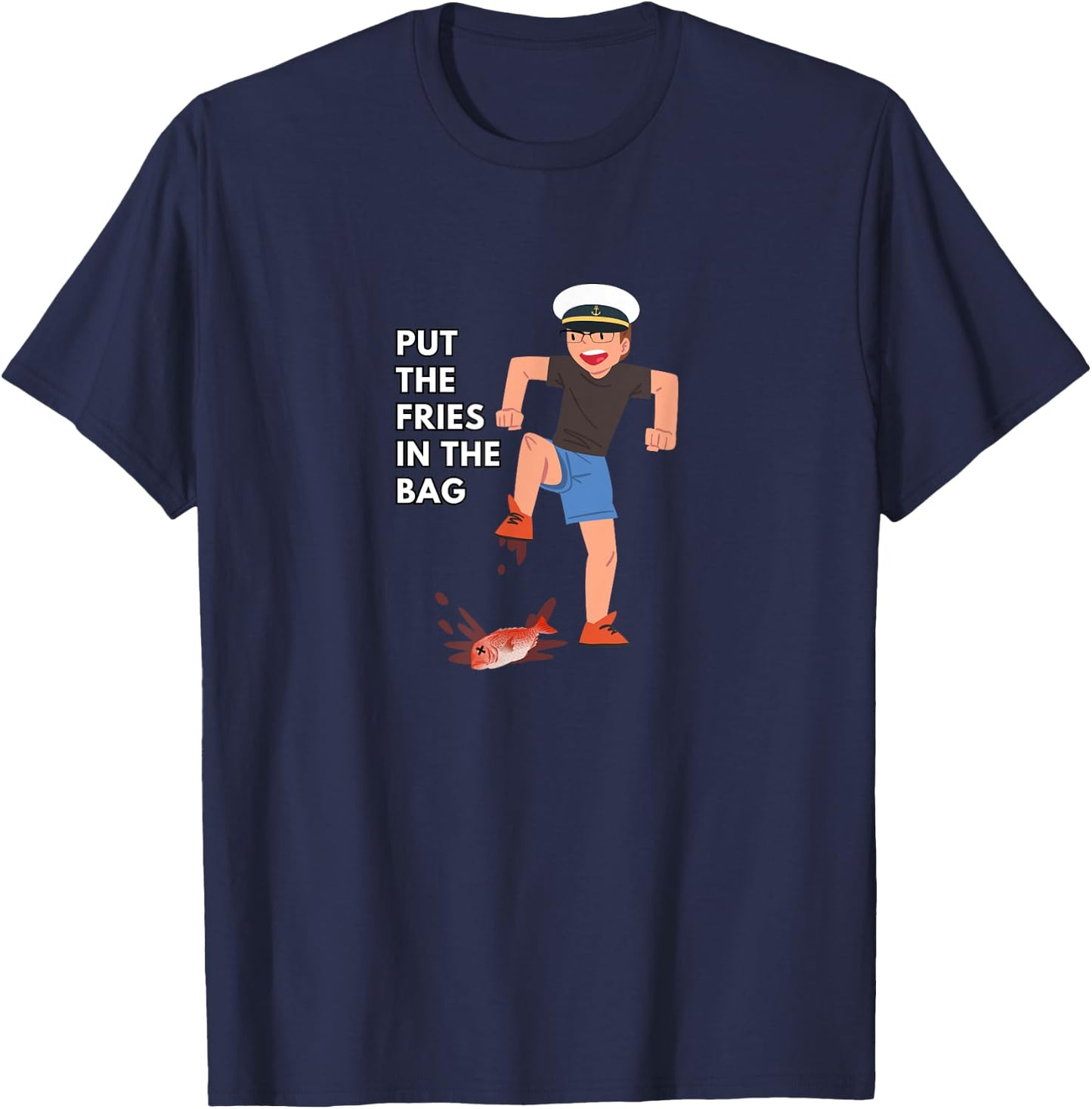 Put the Fries in the Bag - Josh Block Wots T-Shirt - T-Shirt | Navy