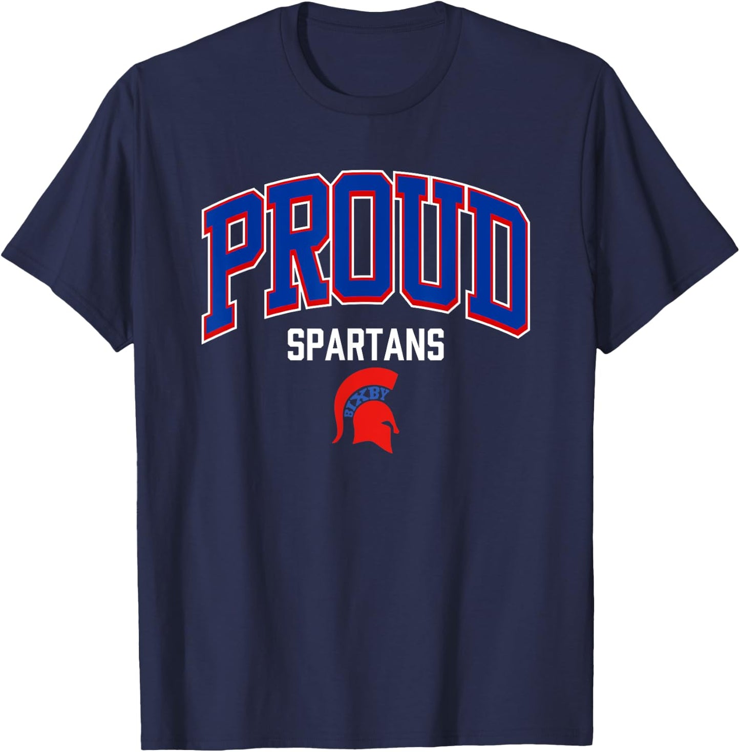 Bixby Spartans Logo Proud HS T-Shirt - T-Shirt | Navy