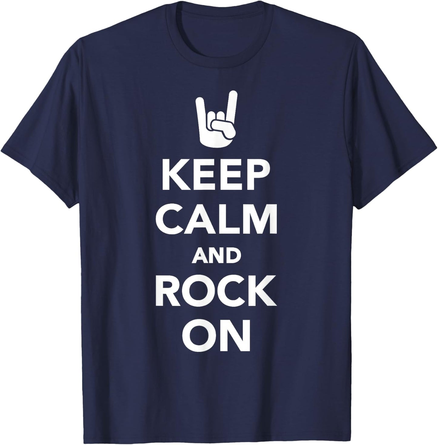 Keep calm and rock on T-Shirt - T-Shirt | Navy