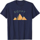 Egypt Pyramids Giza Cairo Distressed Style T-Shirt - T-Shirt | Navy