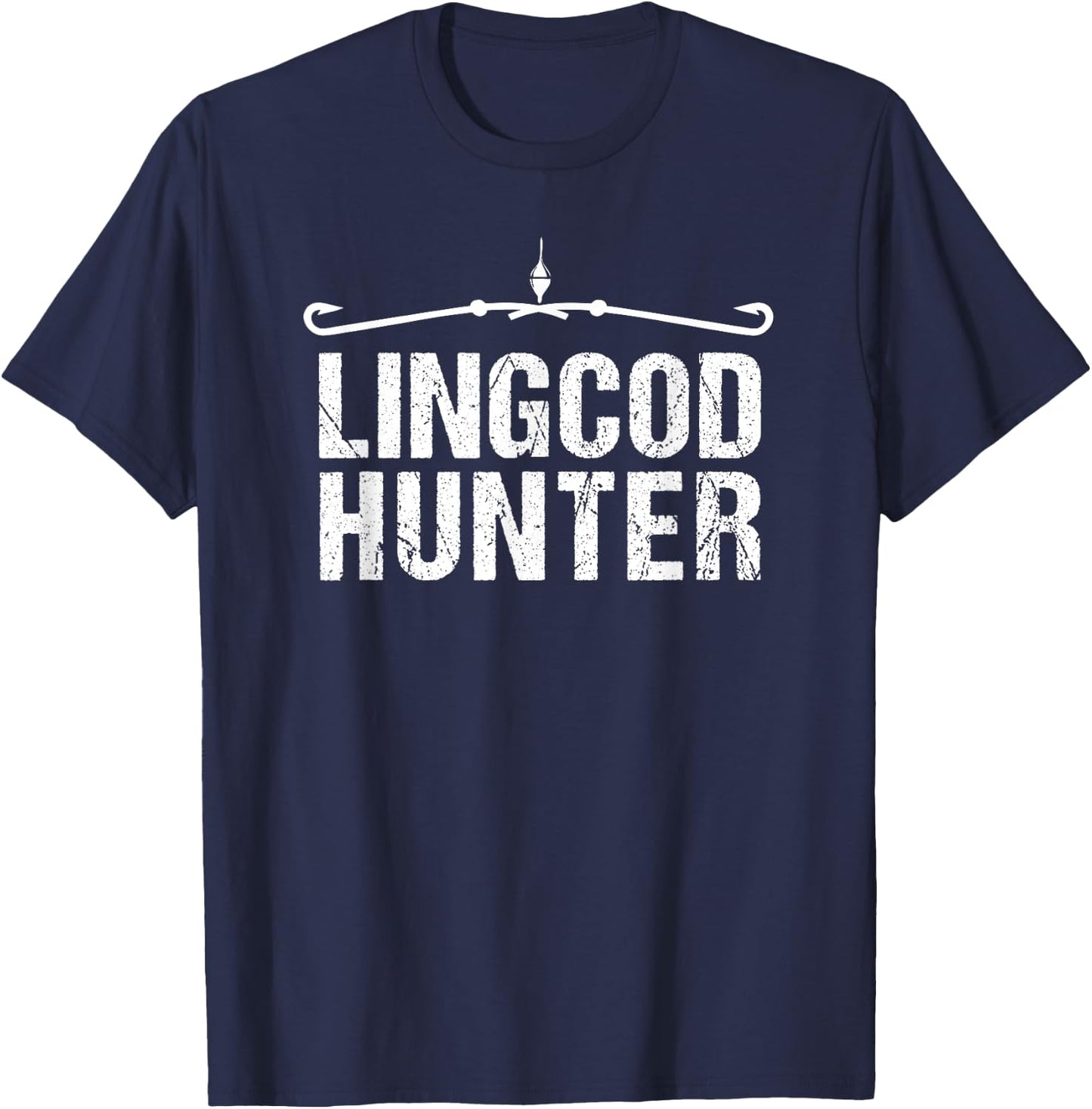 Fishing Shirts | Lingcod Hunter Shirt T-Shirt - T-Shirt | Navy