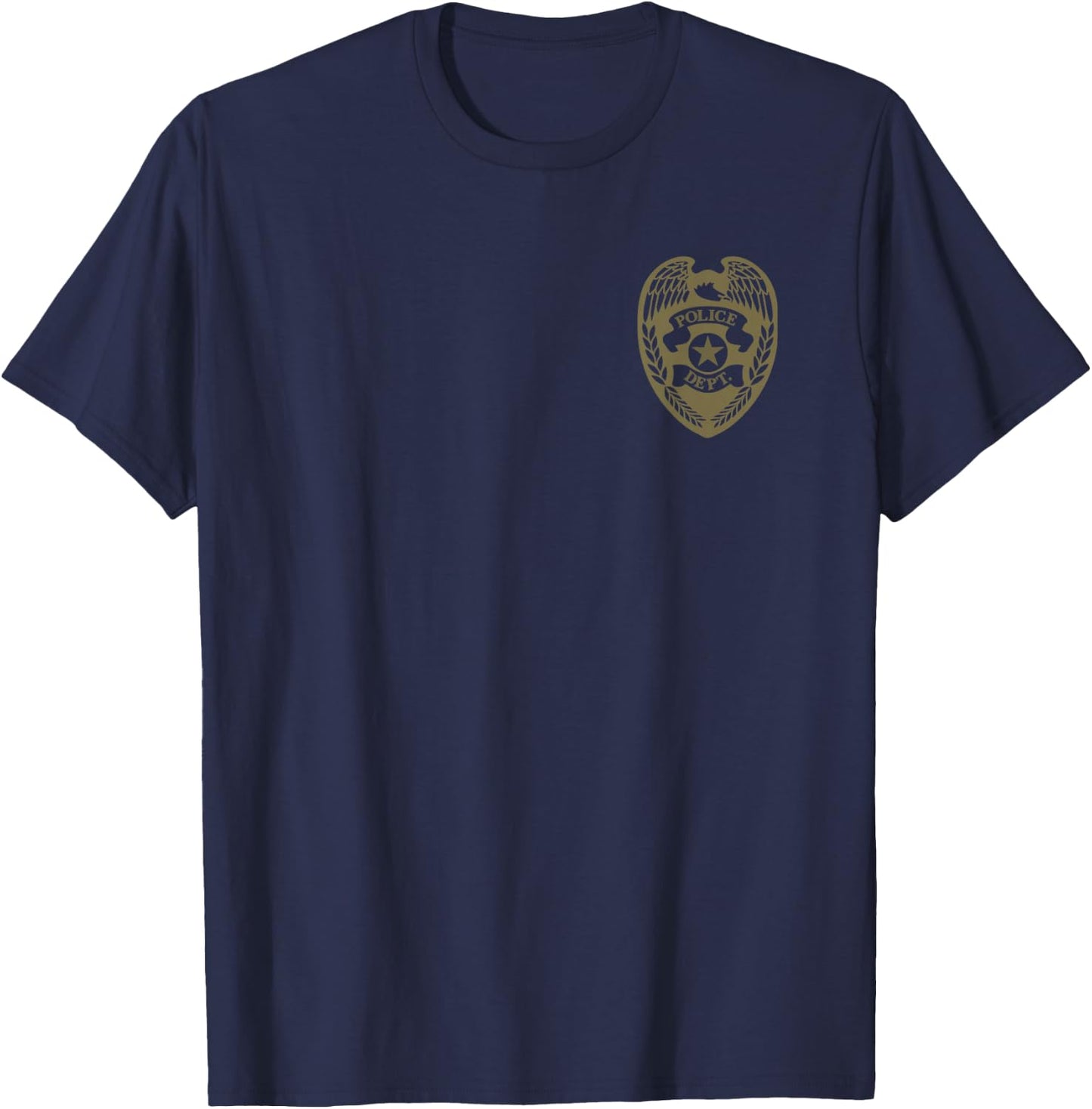 Police Costume for Kids Youth Adults Badge Sheriff T Shirt T-Shirt - T-Shirt | Navy