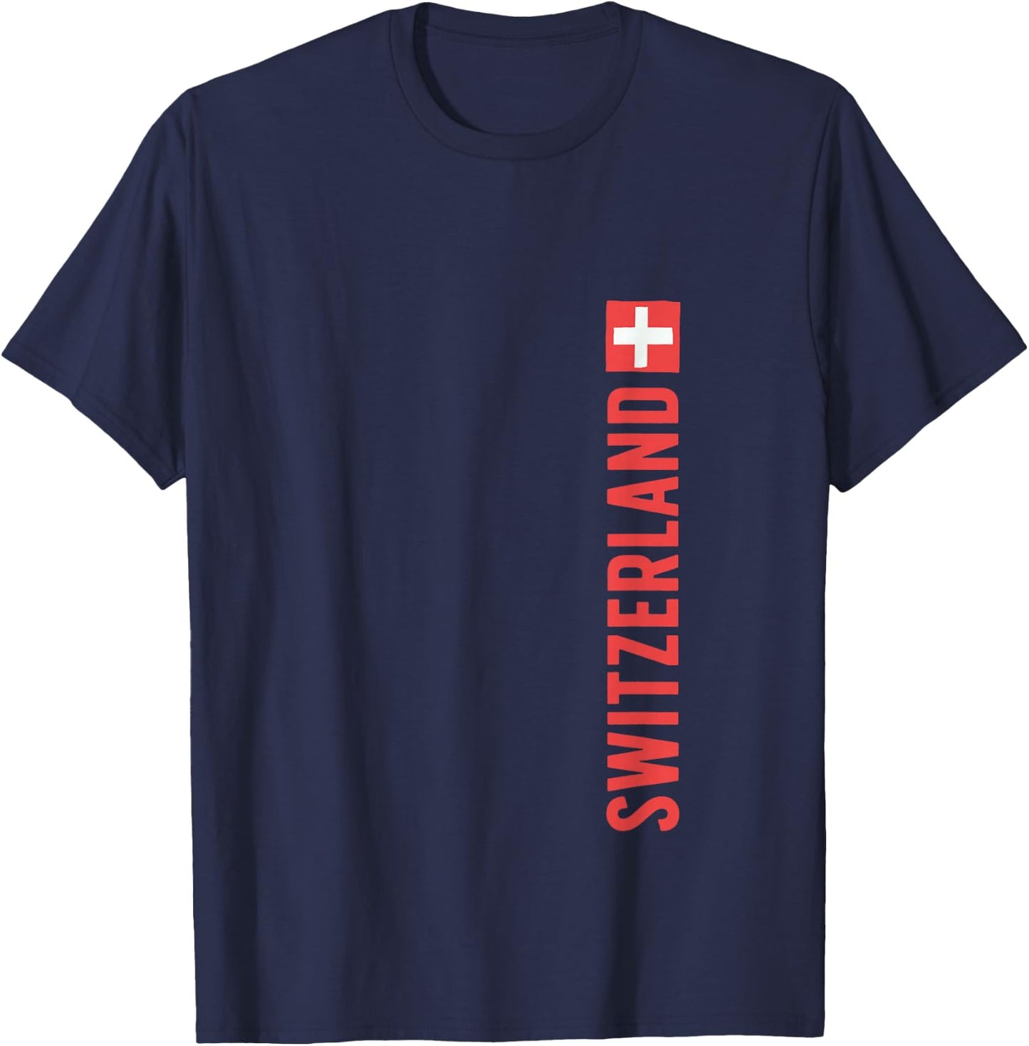 Swiss Shirt Gift Switzerland Flag Pride Roots Women Men T-Shirt - T-Shirt | Navy