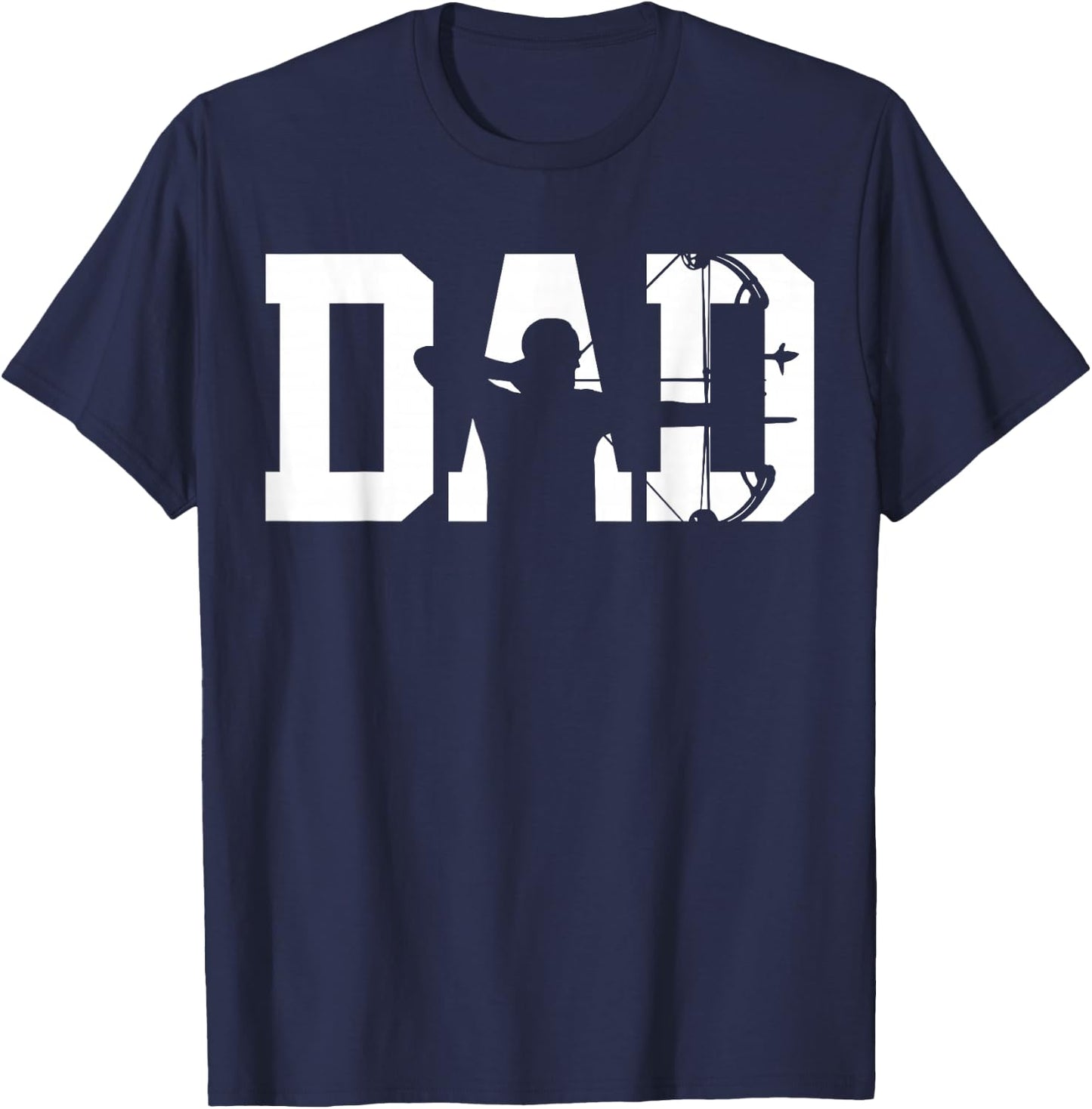 Archery Bow Hunting Dad Fathers Day T-Shirt - T-Shirt | Navy