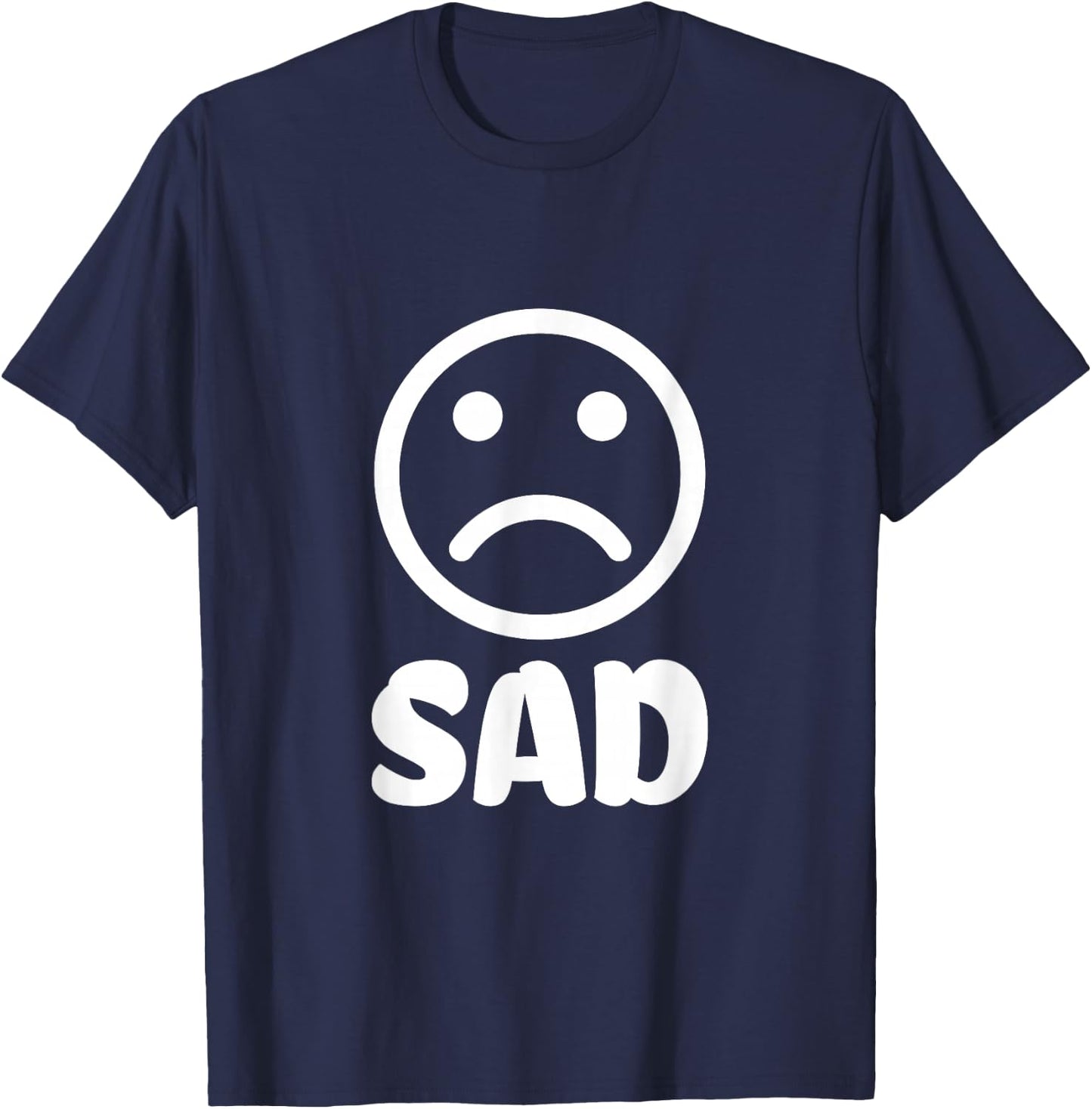 Sad Face T-Shirt - T-Shirt | Navy
