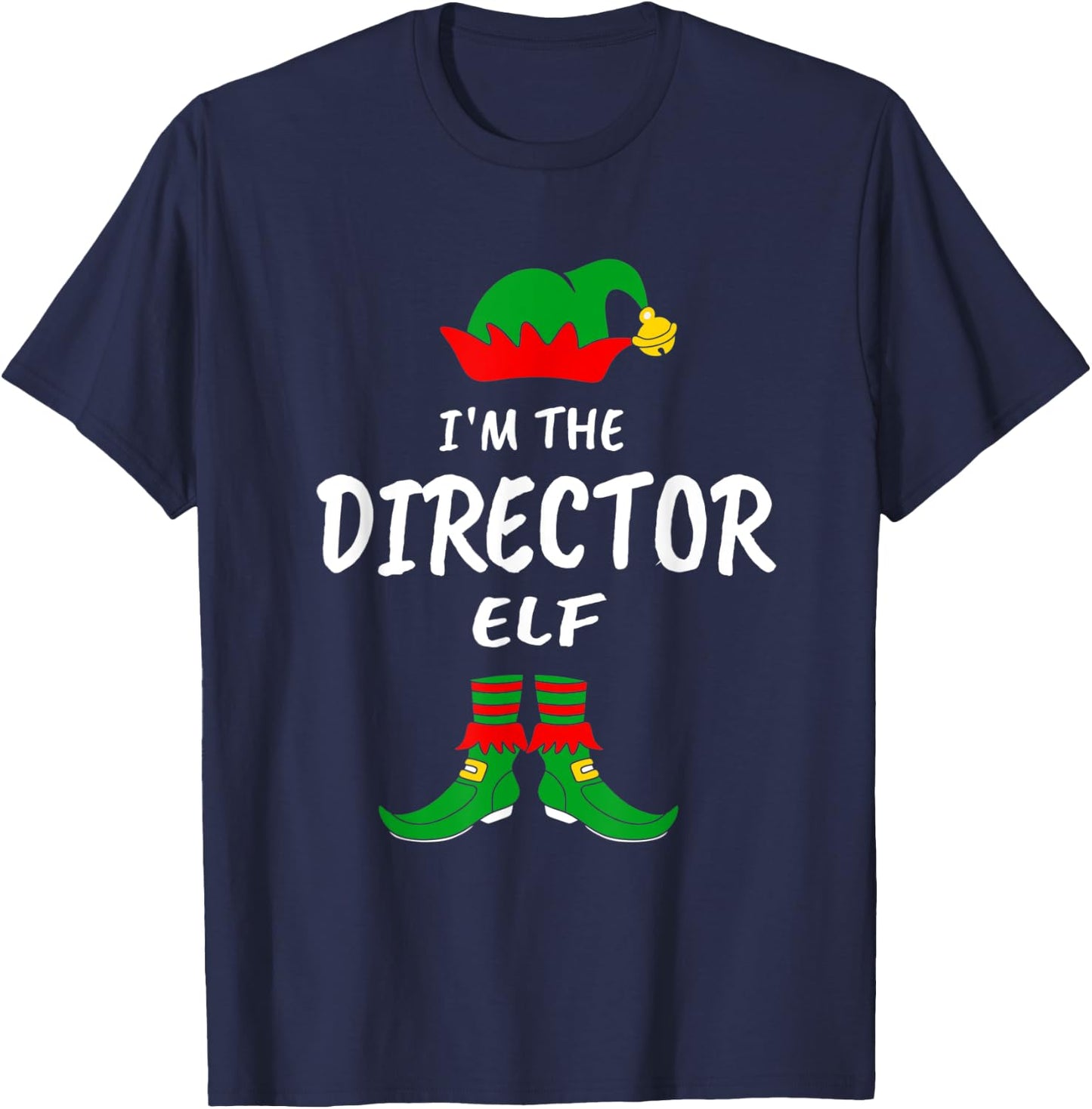I'm The Director Elf Cute Matching Family Pajamas Christmas T-Shirt - T-Shirt | Navy