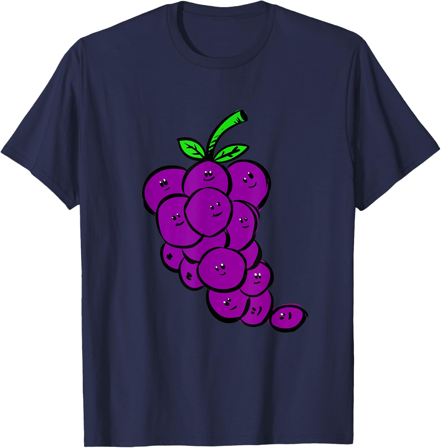 Funny Purple Grapes Vine Vineyard Fruit Gift T-Shirt - T-Shirt | Navy