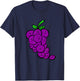 Funny Purple Grapes Vine Vineyard Fruit Gift T-Shirt - T-Shirt | Navy
