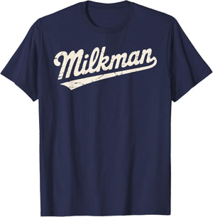 Best Milkman Costume Boys Dad Milk Man Milkman T-Shirt - T-Shirt | Navy