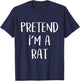 Pretend I'm A Rat Costume Party Funny Halloween Rat T-Shirt - T-Shirt | Navy
