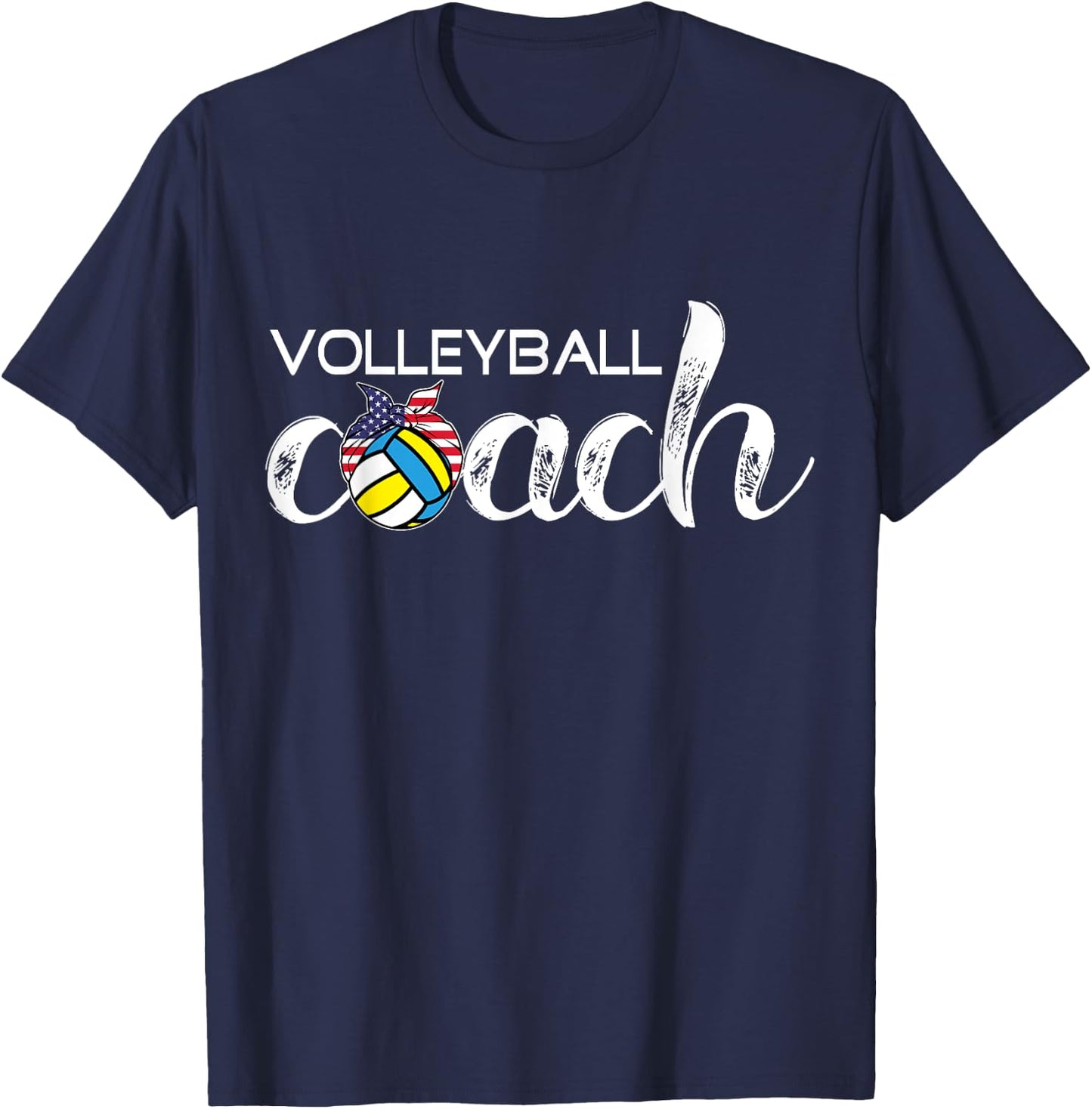 Volleyball Coach Top | Apparel Gift Girls Coaches T-Shirt - T-Shirt | Navy