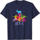 Yoga Goat Funny Farming Sport Shirt. Downward Face Pose T-Shirt - T-Shirt | Navy
