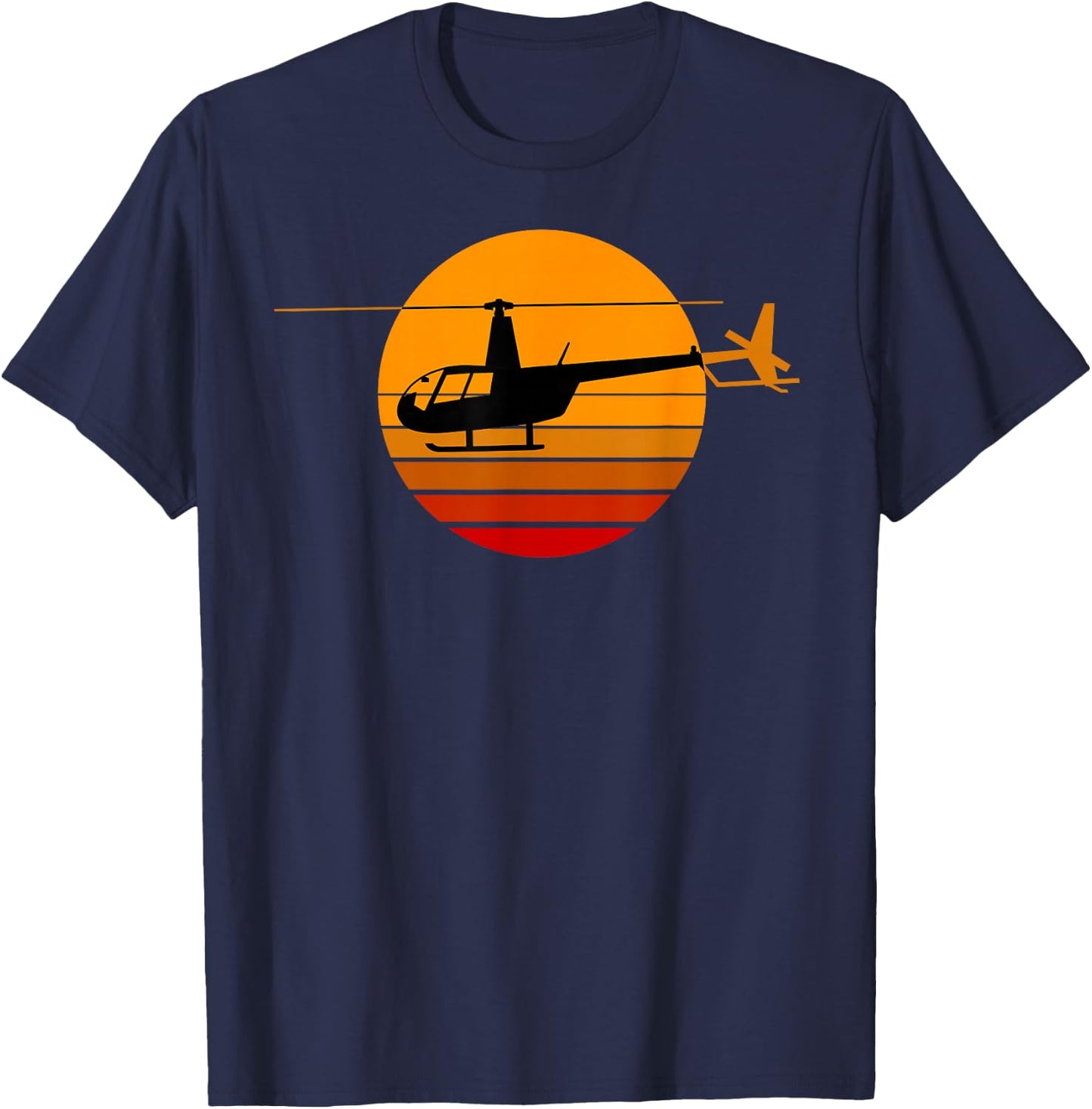 Helicopter Gifts & Accessories R44 Helicopter Pilot Aviation - Black Men's Medium Classic Fit Short Sleeve T-Shirt - T-Shirt | Navy