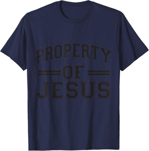 Christian T Shirts Property of Jesus T-Shirt - T-Shirt | Navy