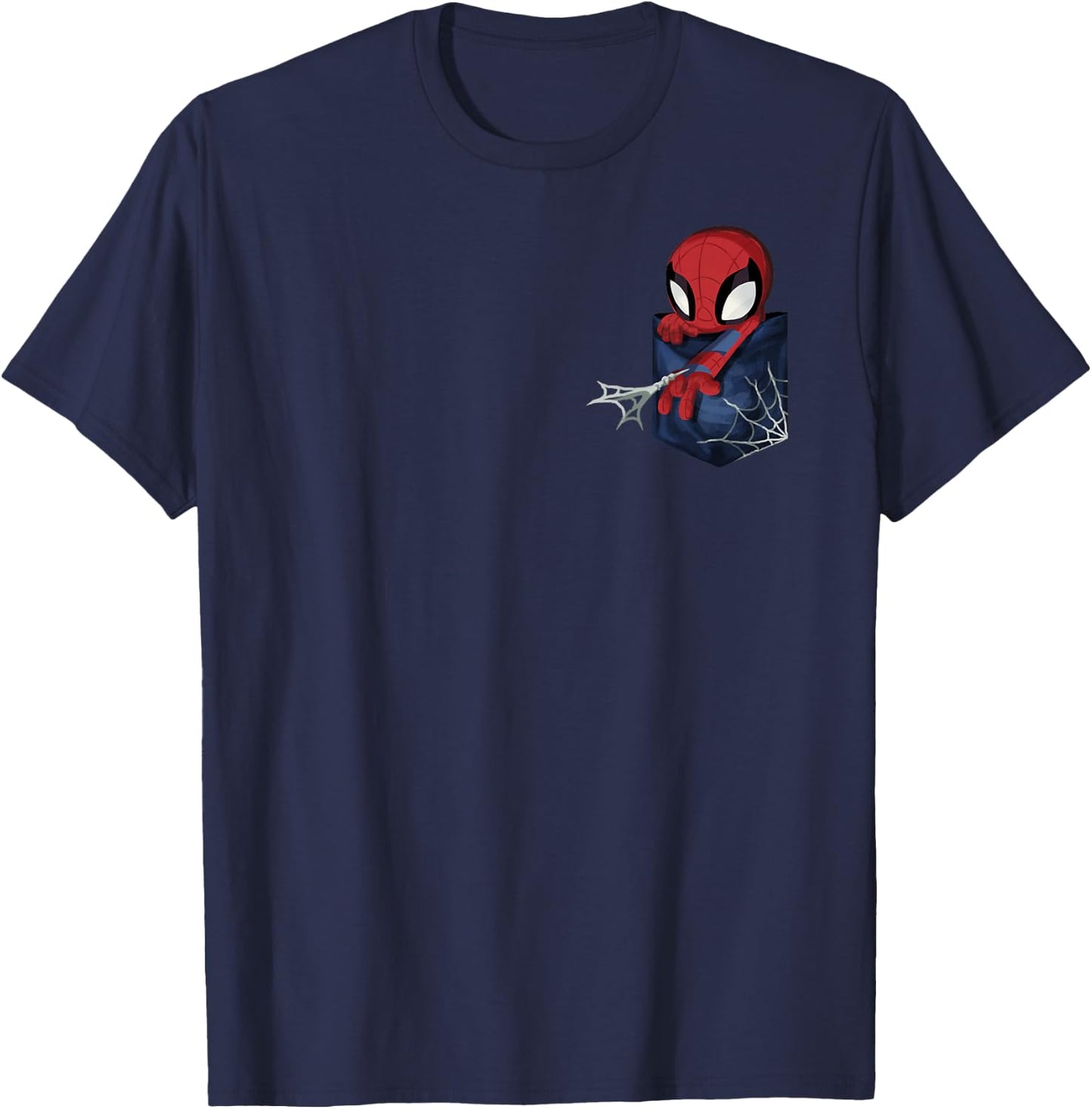 Marvel Spider-Man Left Chest Pocket T-Shirt - T-Shirt | Navy