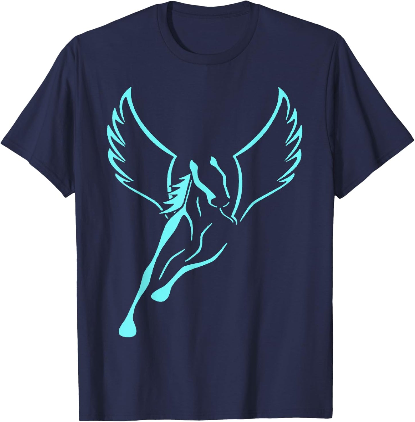 Pegasus Outline T-Shirt - T-Shirt | Navy