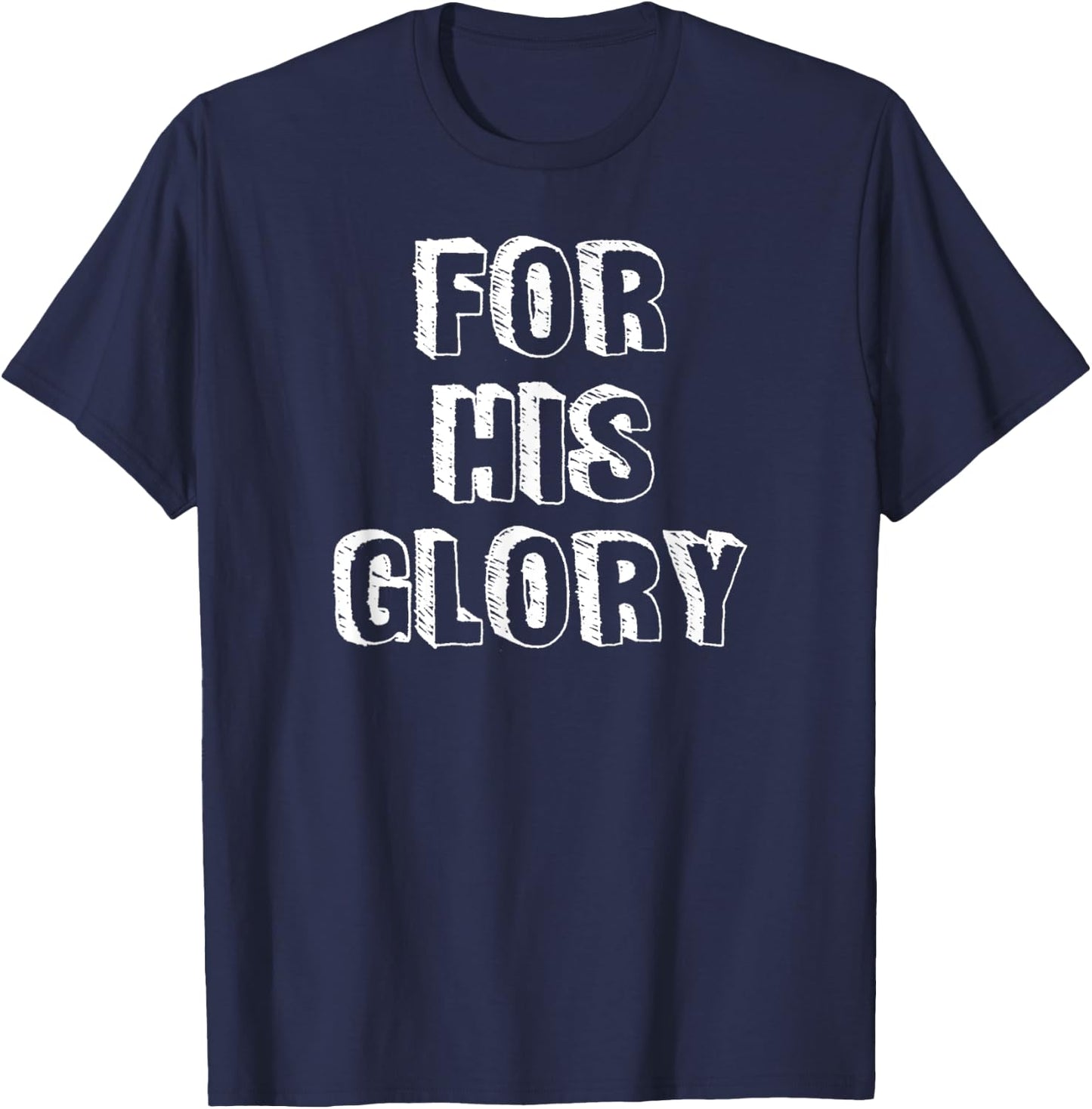 For His Glory Jesus Praise Band Worship Team Leader Shirt T-Shirt - T-Shirt | Navy