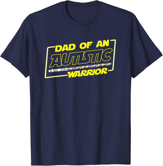 Father's Day Autism Warrior Awareness Dad T Shirt T-Shirt - T-Shirt | Navy