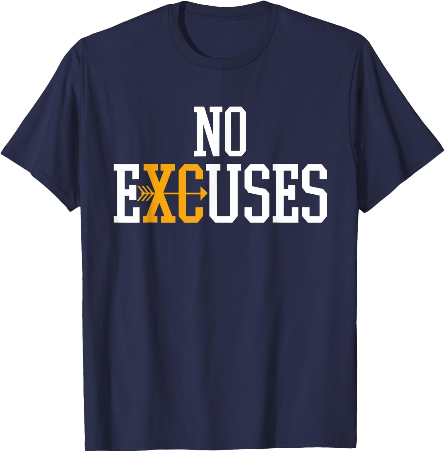 No Excuses Cross Country Track And Field Running T-Shirt - T-Shirt | Navy