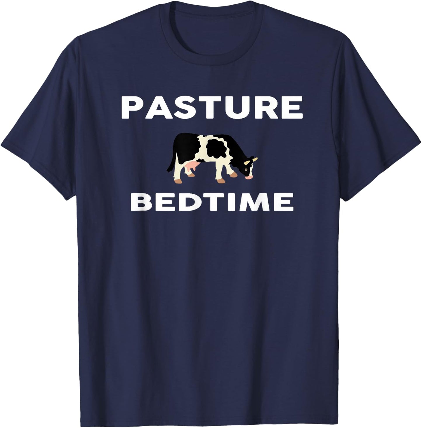 Pasture Bedtime Cow Pajamas PJ T Shirt Farmer Rancher T-Shirt - T-Shirt | Navy