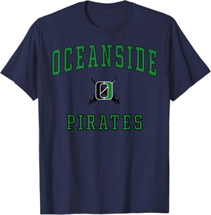 Oceanside High School Pirates C1 T-Shirt - T-Shirt | Navy