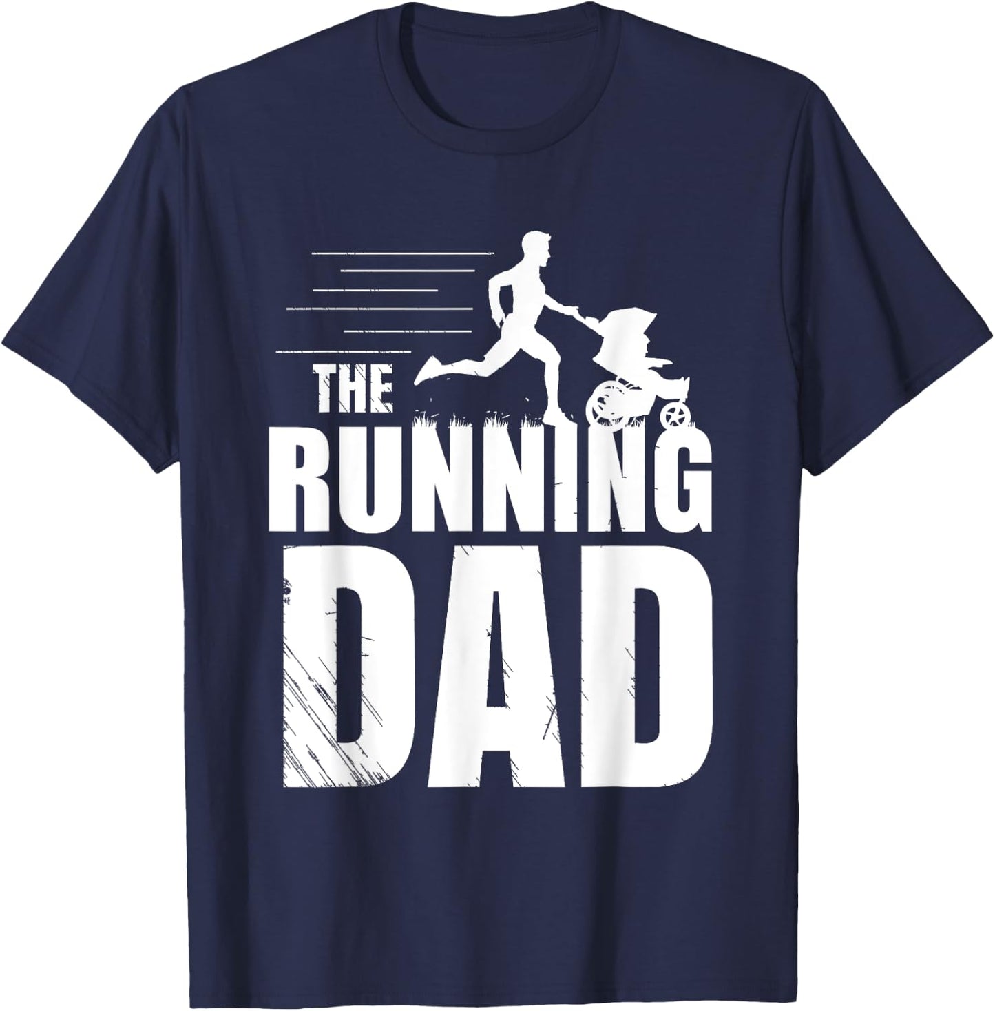 Running Dad Walking Dad Gift Father's Day T-Shirt - T-Shirt | Navy