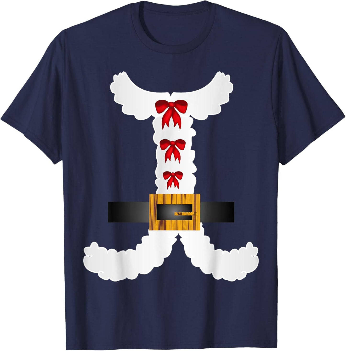 Cranberrysky Retro Cute Cartoon Christmas Mrs Claus - Women's Red Short Sleeve Classic Fit - Small T-Shirt - T-Shirt | Navy