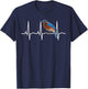 Bluebird Shirt - Bluebird Heartbeat Gift Birders T-Shirt - T-Shirt | Navy