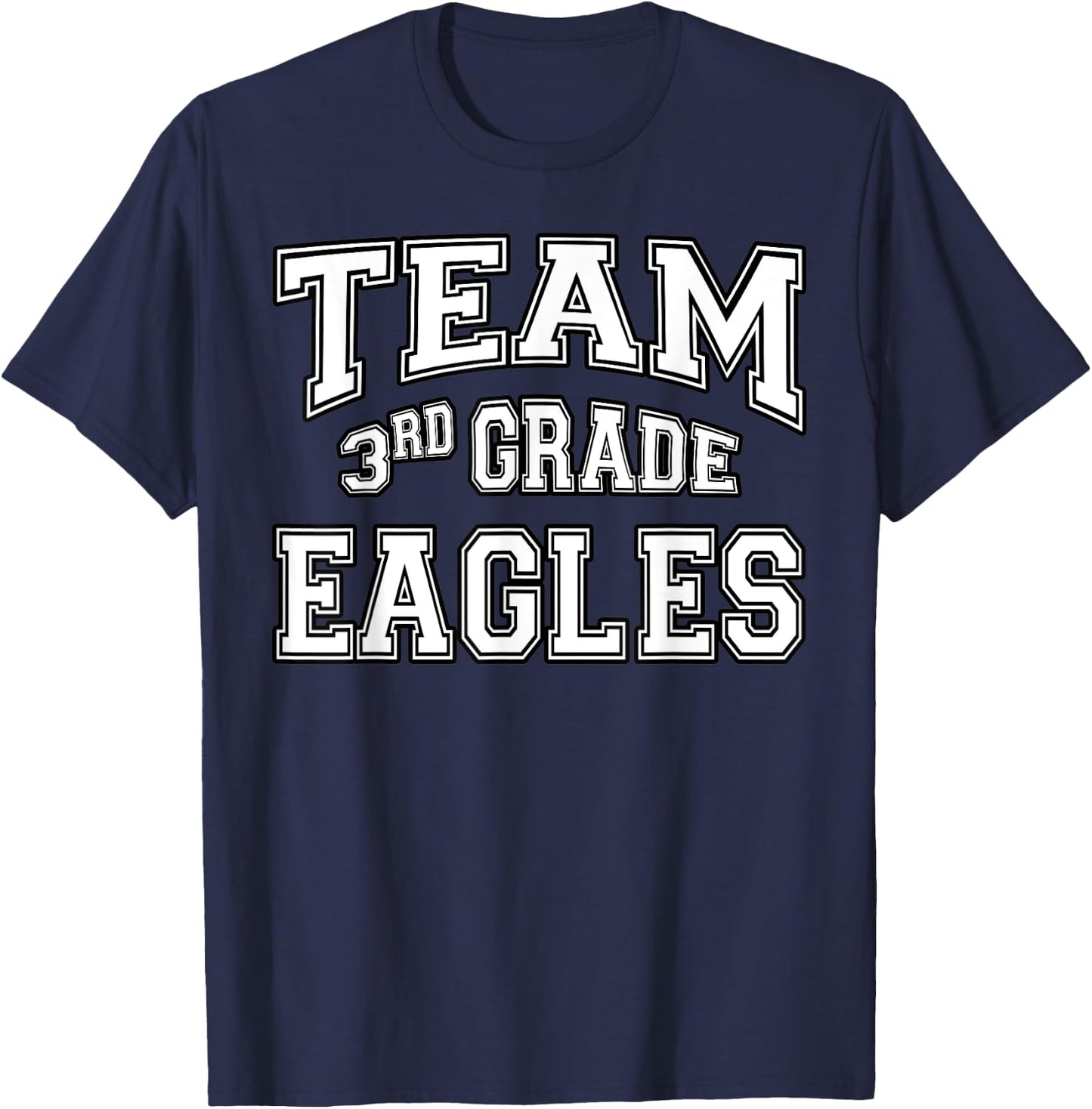 Team 3rd Third Grade Eagles Student Back To School T-Shirt - T-Shirt | Navy