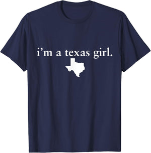 Texas Girl I Love Texas - Home State T-Shirt - T-Shirt | Navy