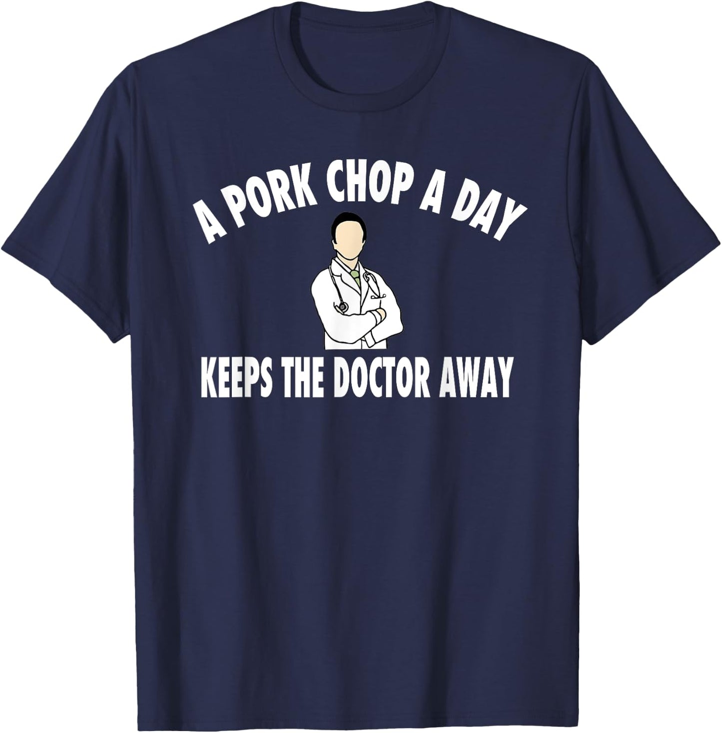 Funny Pork Chop Gift Shirt T-Shirt - T-Shirt | Navy