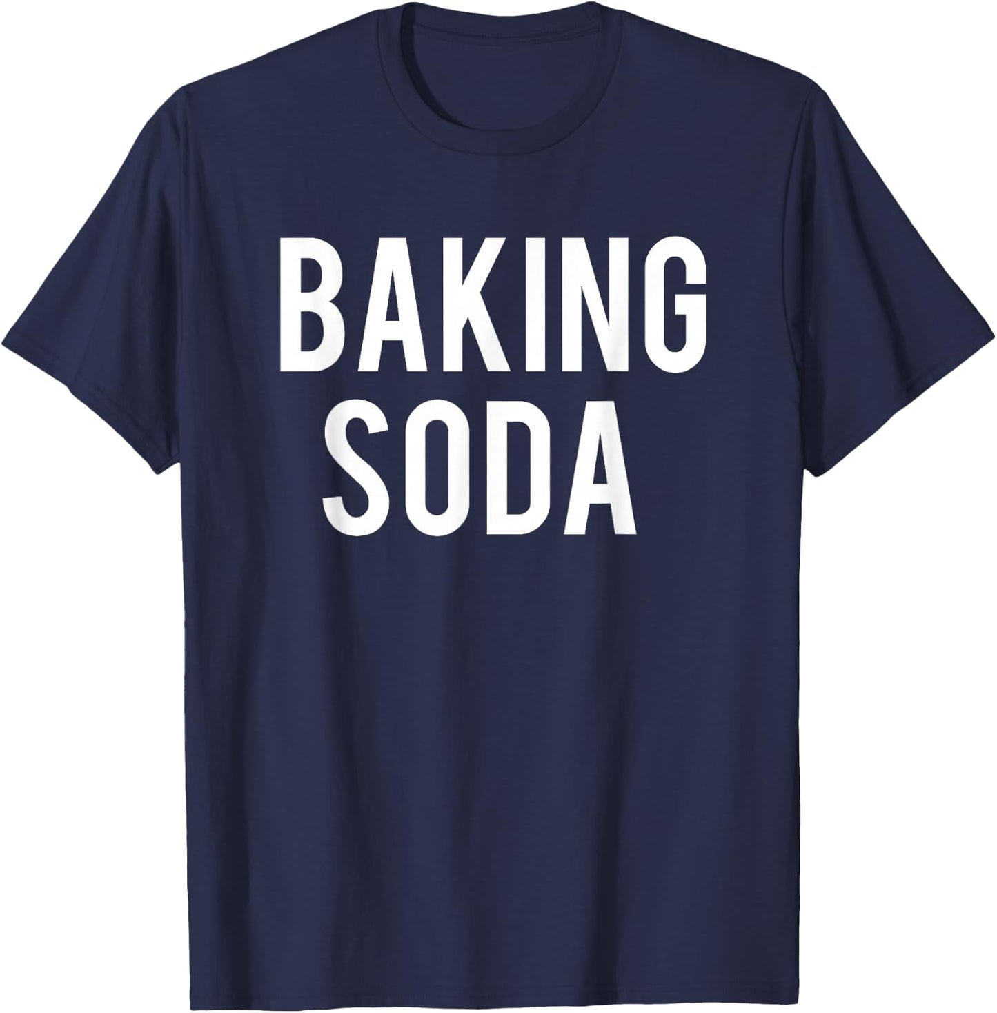 Baking Soda Shirt White Text T-Shirt - T-Shirt | Navy