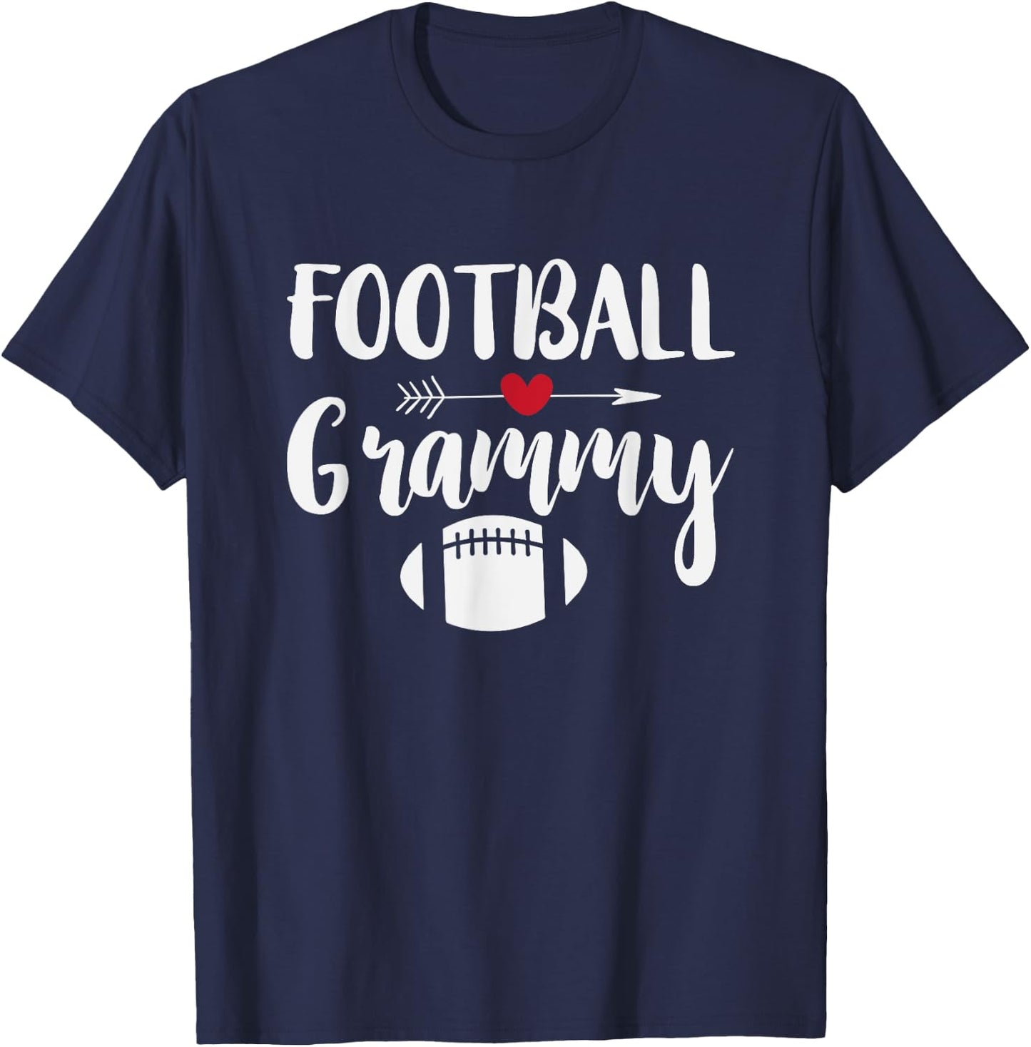 Football Grandma Shirt Sports Grandmother Grammy Gift T-Shirt - T-Shirt | Navy