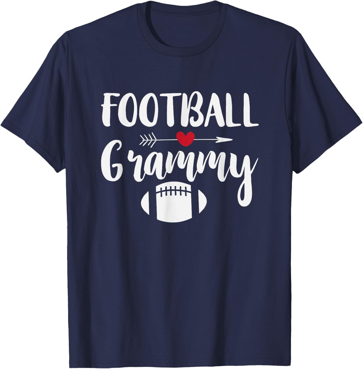 Football Grandma Shirt Sports Grandmother Grammy Gift T-Shirt - T-Shirt | Navy