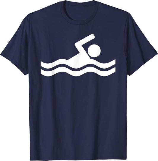 Swimming Logo T-Shirt - T-Shirt | Navy