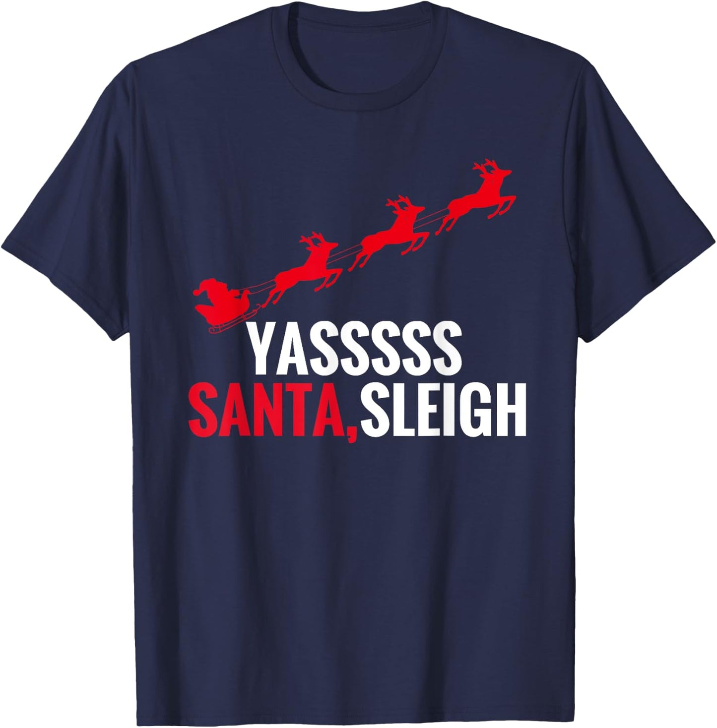 Yas Santa Sleigh T-Shirt - T-Shirt | Navy