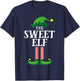 Sweet Elf Matching Family Group Christmas Party Pyjamas T-Shirt - T-Shirt | Navy